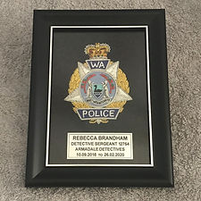A5 Black framed Embroidered Plaque