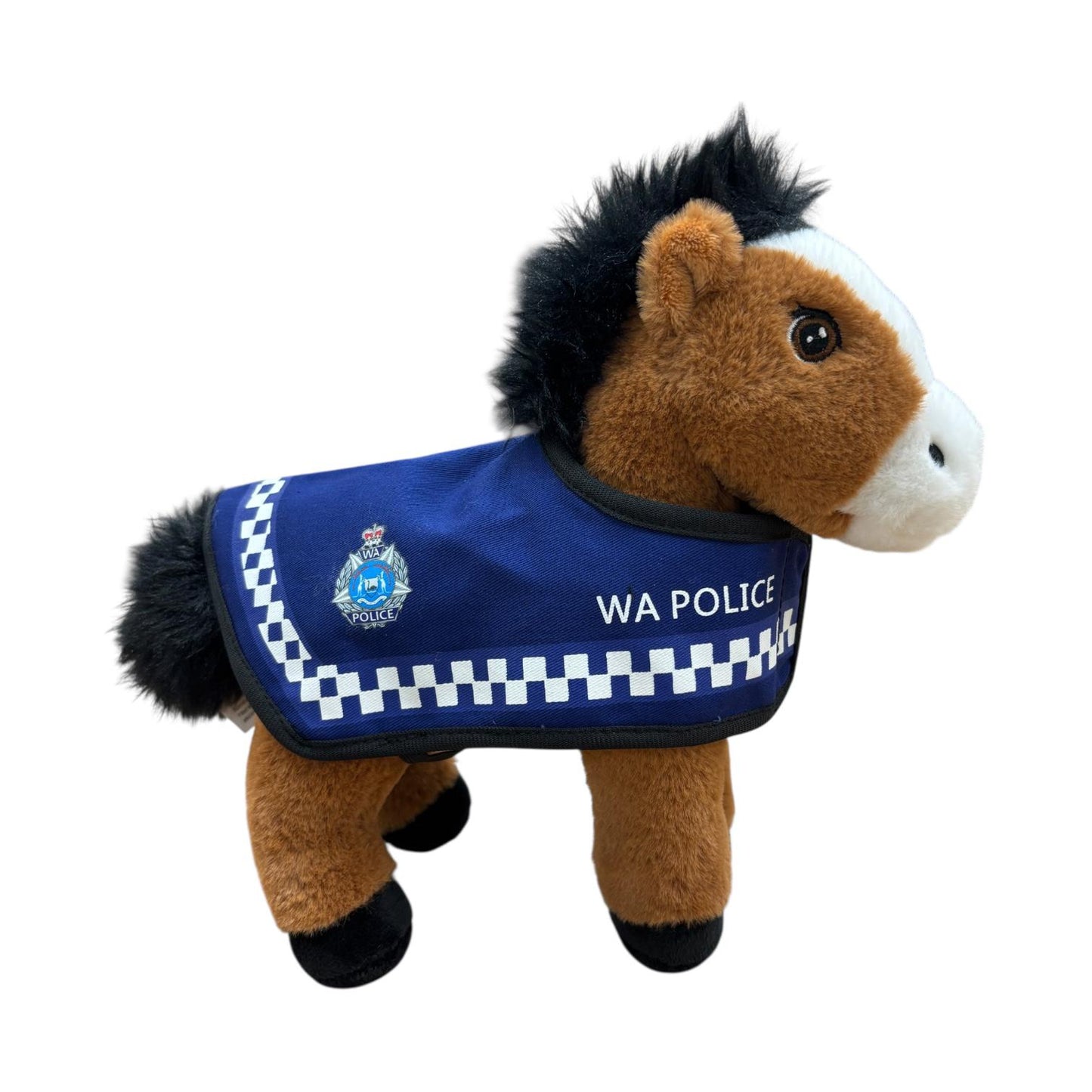 Police Horse with Blue Coat