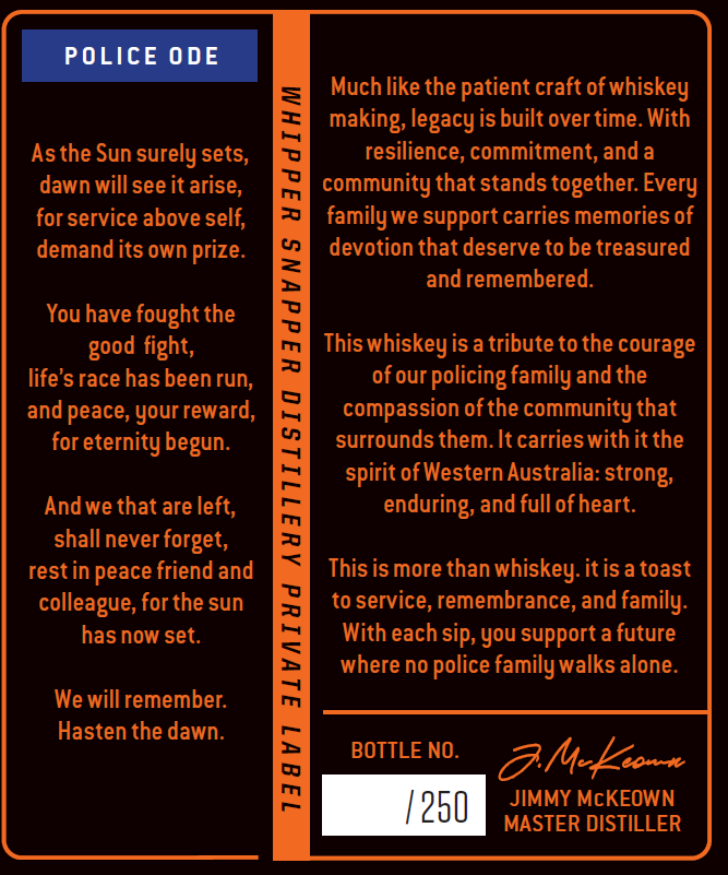 WA Police Legacy Signature Edition Whiskey 2025
