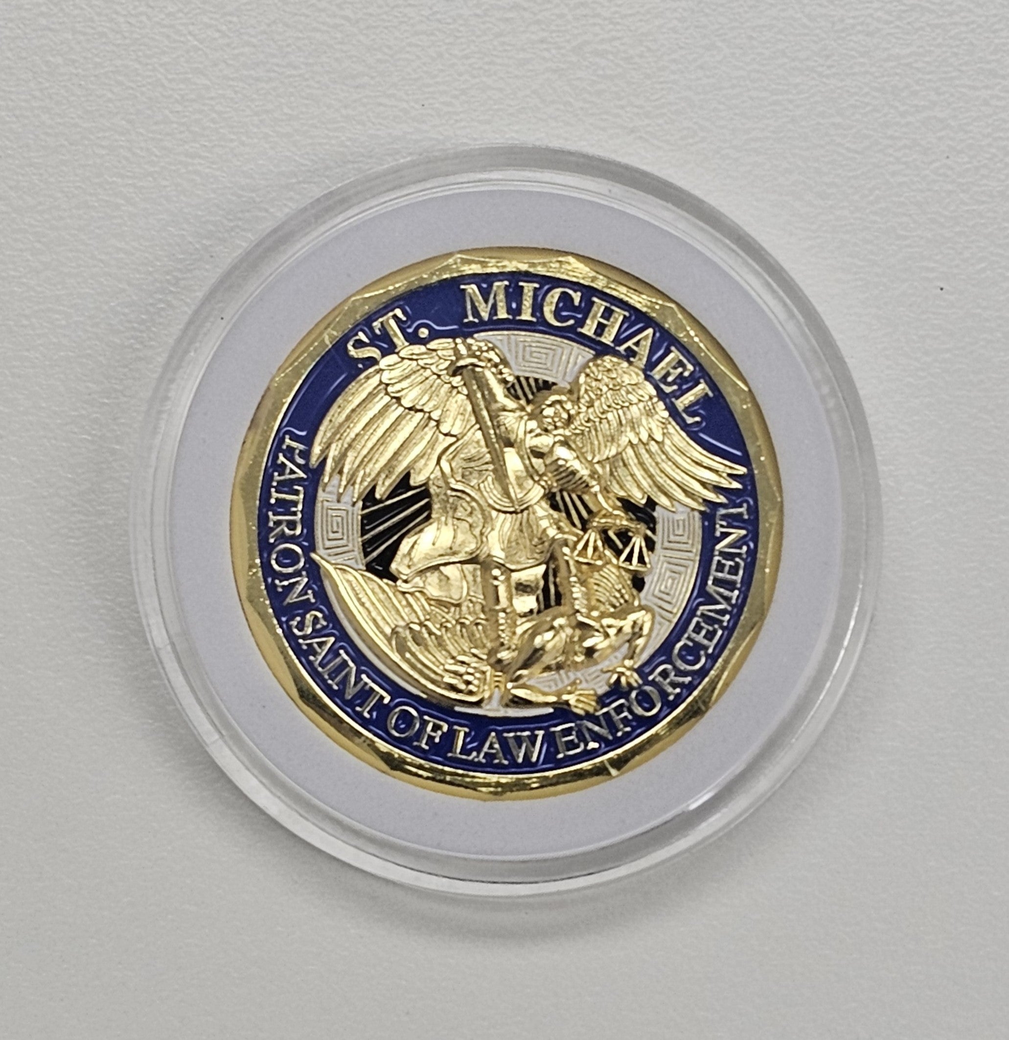 St Michael Patron Saint of Law Enforcement Challenge Coin - Gold – WA ...