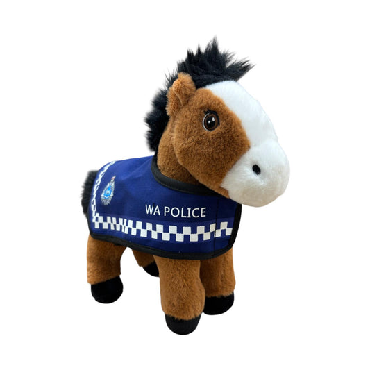 Police Horse with Blue Coat