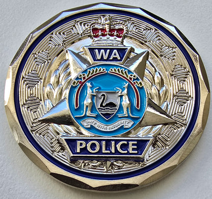St Michael Patron Saint of Law Enforcement Challenge Coin - Silver