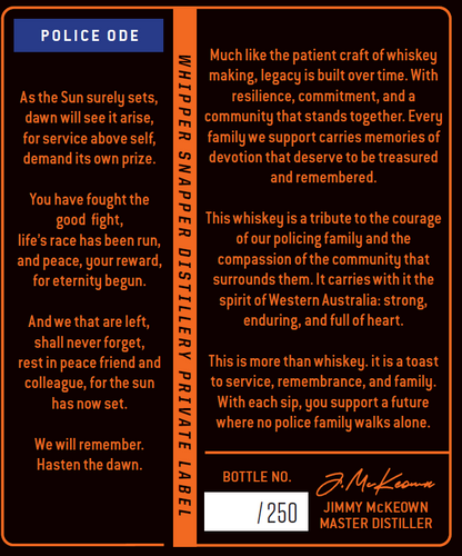 WA Police Legacy Signature Edition Whiskey 2025